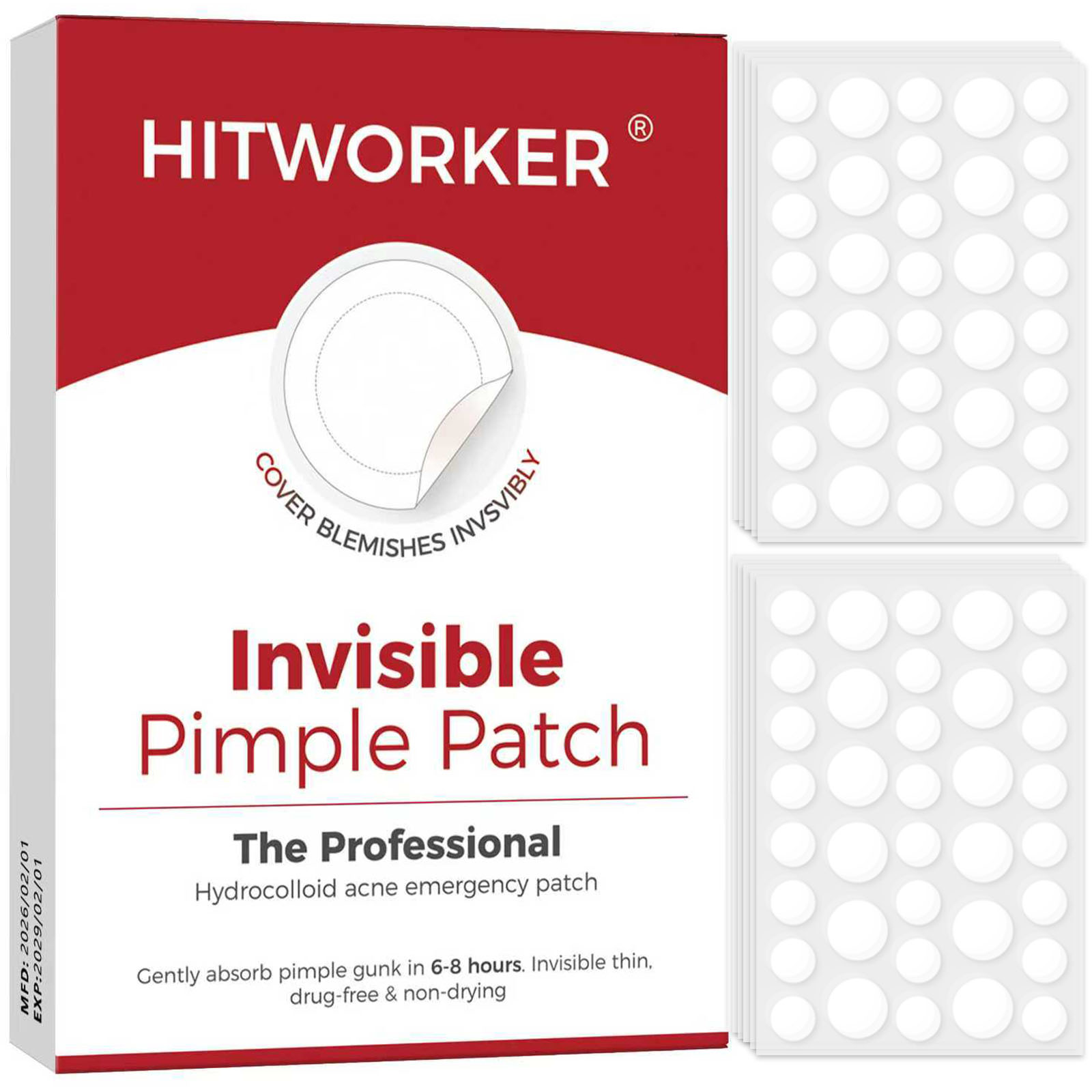 Hydrocolloid Acne Patch - 36/360枚入りハイドロコロイドニキビパッチ（アルコールフリー、低刺激性、ニキビ跡カバー用ステッカー）