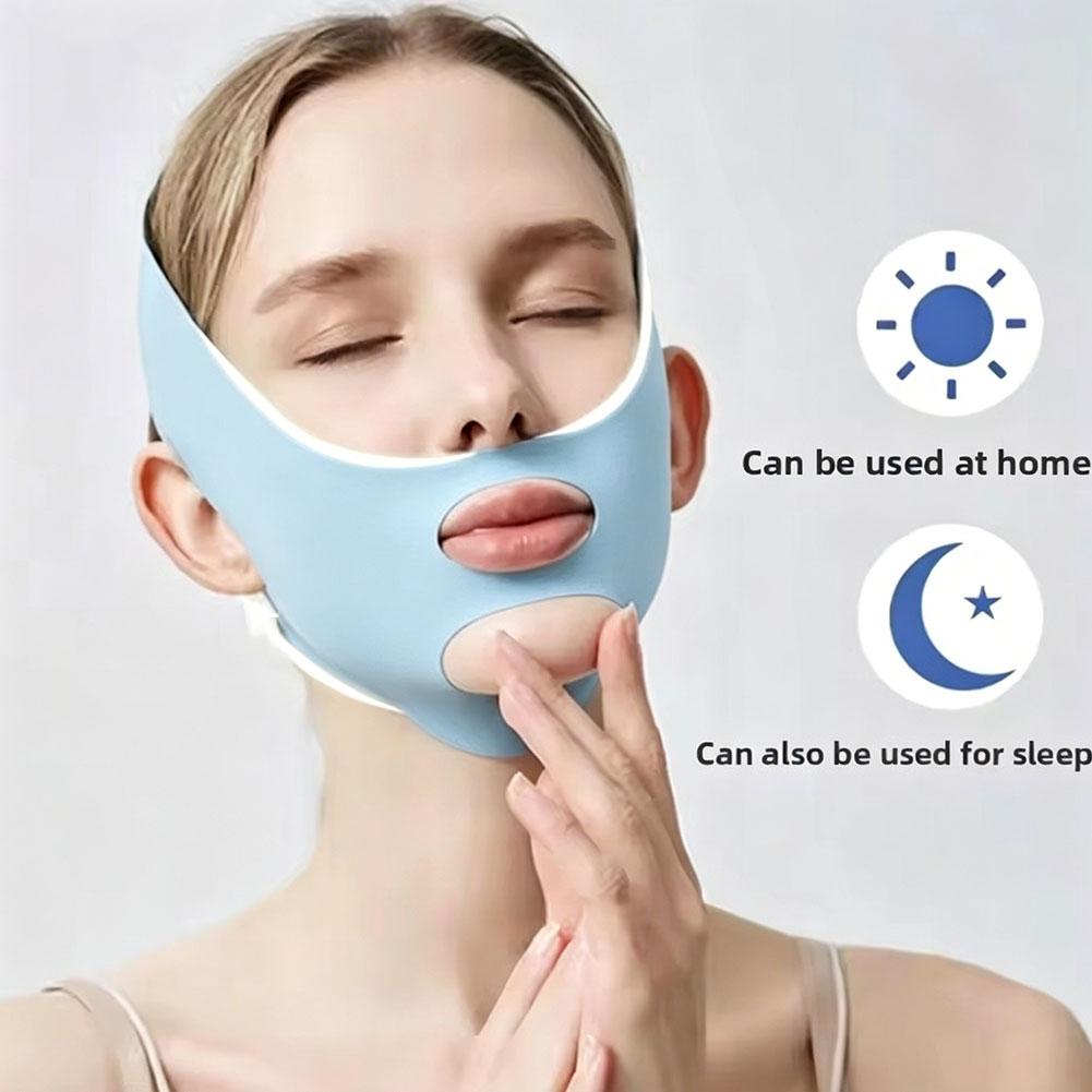 Skincare Scora - 顔痩せバンド フェイスリフティング Vラインシェイパー 顎頬リフトアップベルト しわ防止ストラップ 美顔スキンケアツール