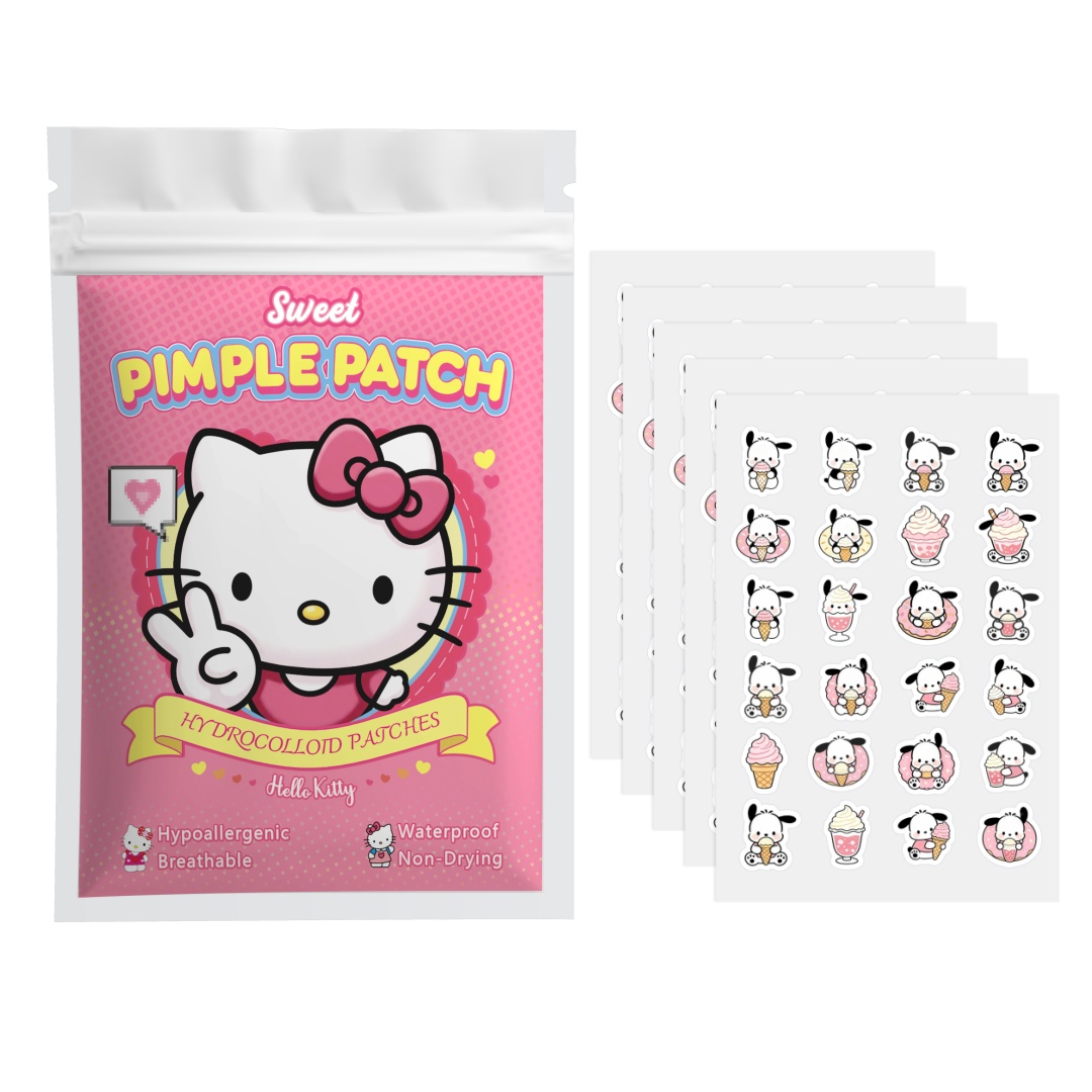 Hydrocolloid Acne Patch - 48/120個入り ハローキティ ニキビパッチ、顔用ニキビパッチ、ハイドロゲルニキビ除去パッチ、コンシーラー