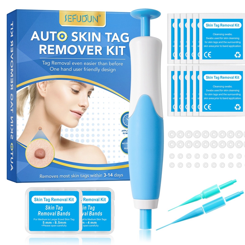 Skincare Ingredients Checker - 2 in 1自動スキンタグ除去キット マイクロスキンタグ除去デバイス 大人用 ほくろ除去