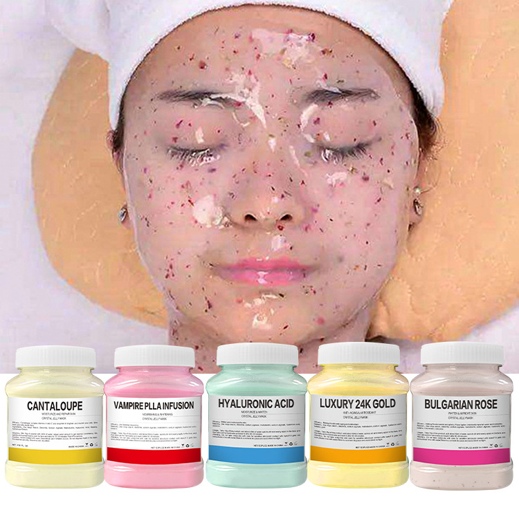 Vitamin C Powder - 350 グラム水和 24 18K ゴールドソフトマスクパウダーローズペタルクリスタルゼリーマスクパウダースキンケアドロップシッピング