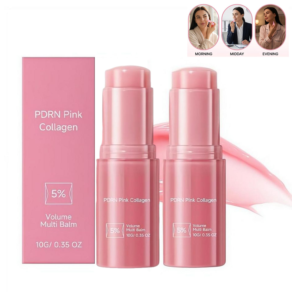 Skincare Glow - コラーゲンボリュームバウンスマルチバーム リップ＆フェイス用保湿スティック 目元用ブライトナー グロウ 韓国スキンケア