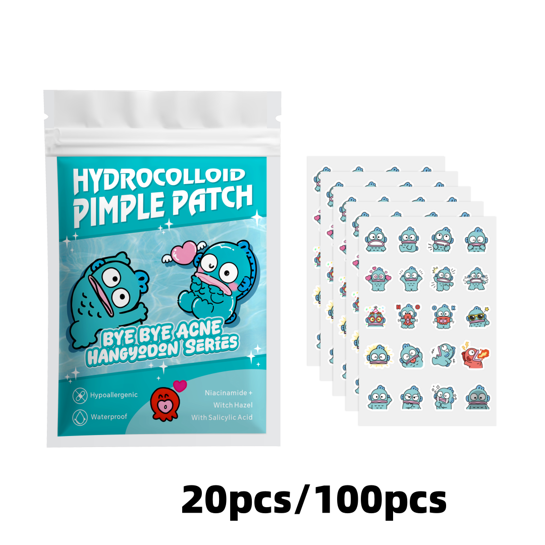 Hydrocolloid Acne Patch - 20/100 個ハローキティニキビパッチ、顔のニキビパッチ、ハイドロゲルニキビ除去パッチ、コンシーラー