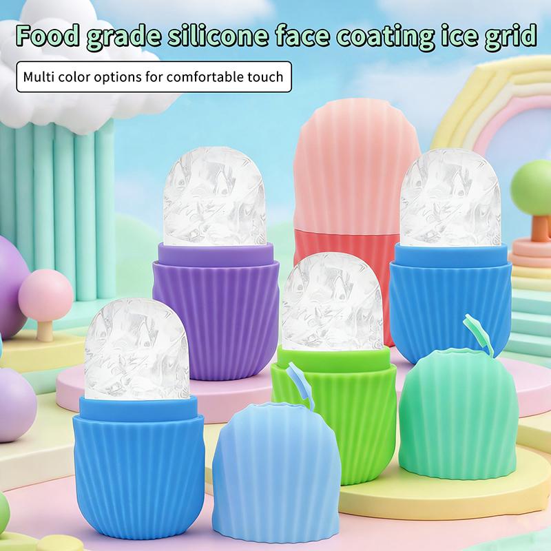 Skincare Scora - 新製品・1個入りシリコン製フェイシャルアイアイスローラー・アイスボール・再利用可能な美容フェイスリフティングマッサージャー・輪郭形成スキンケアツール・