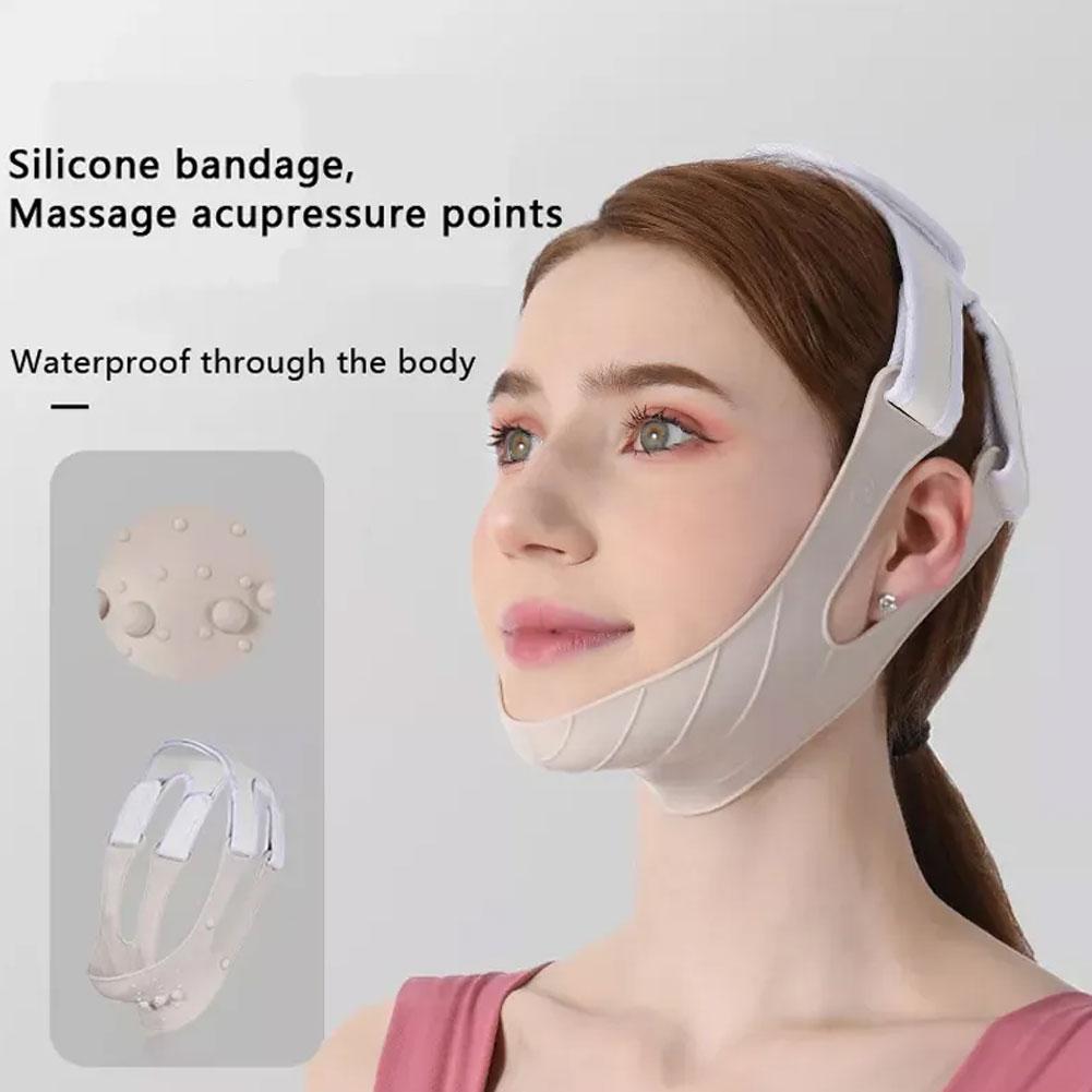 Skincare Scora - 再利用可能なフェイススリミングバンテージVラインフェイスシェイパー女性用あご頬リフトアップベルトフェイシャルマッサージストラップフェイススキンケアビューティーツール