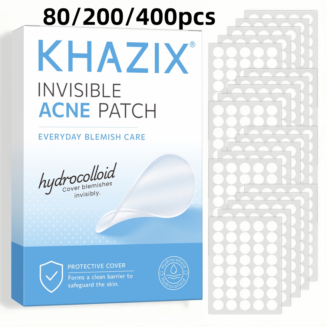 Hydrocolloid Acne Patch - 80/200/400枚入りハイドロコロイドニキビパッチ、ハイドロコロイドスポットステッカー、ニキビや傷跡をカバー、夜間用スポット