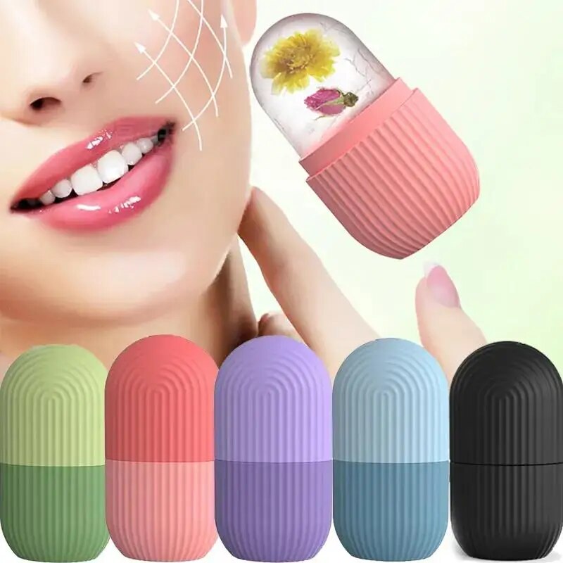 Skincare Scora - シリコーンアイスキューブトレイ美容リフティングアイスボールフェイスマッサージ輪郭アイローラーフェイシャルトリートメントニキビ軽減スキンケアツール