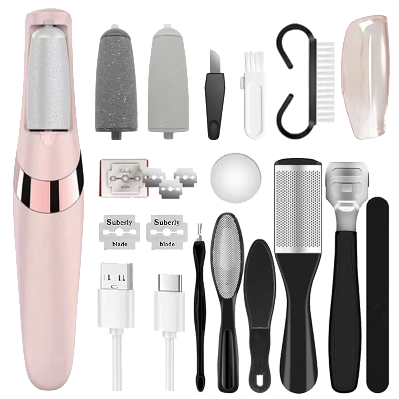 Skincare Ingredients Checker - 充電式電動フットファイル 1+10セット カルスリムーバーマシン ペディキュアデバイス フットケアツール かかと用