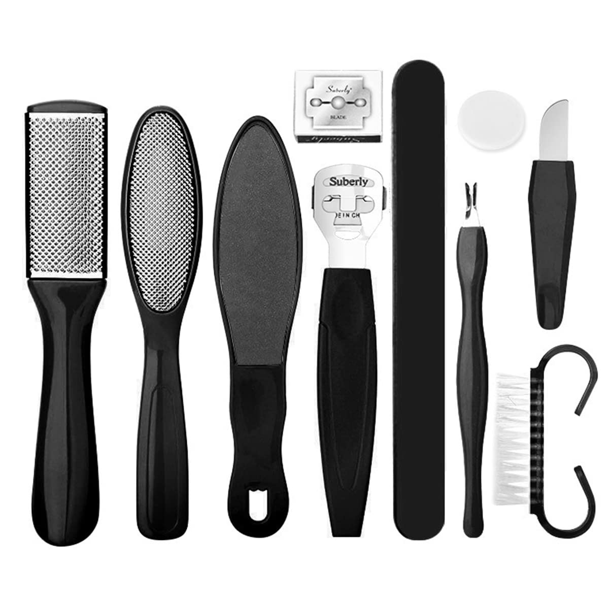 Skincare Ingredients Checker - プロフェッショナルペディキュアフットスパセット、足用10 in 1ペディキュアセット、ステンレススチールフットケアキット、フットやすり角質除去フット