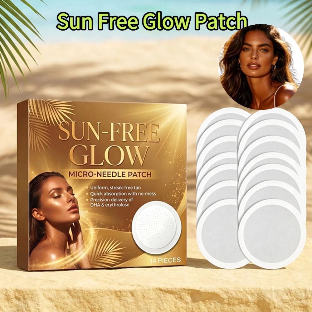 Skincare Glow - 14枚入り サングローパッチ 日焼け不要 マイクロダーツステッカー 女性用 ボディケア