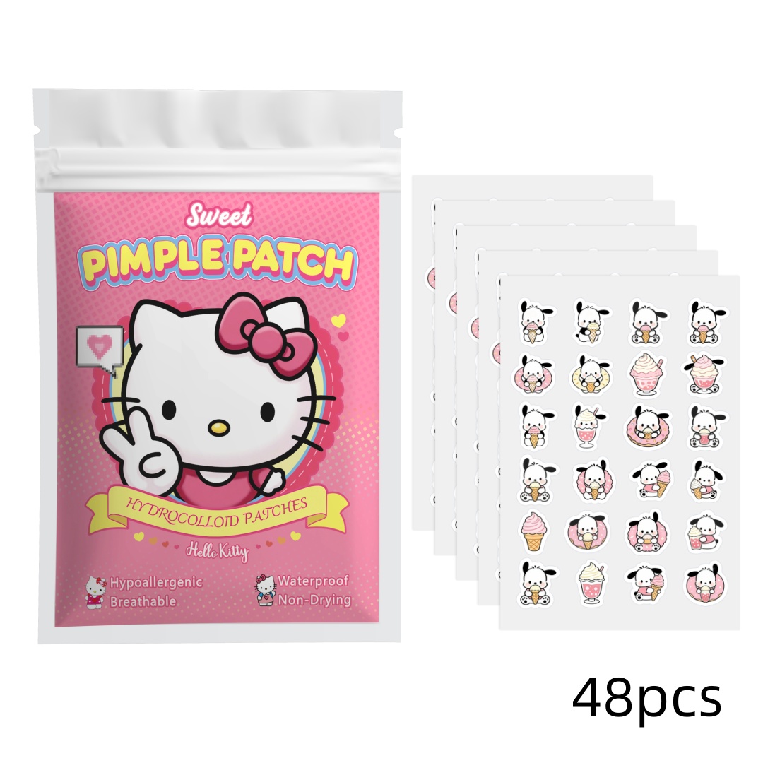 48/120個入り ハローキティ ニキビパッチ、顔用ニキビパ - Hydrocolloid Acne Patch のレビューと価格