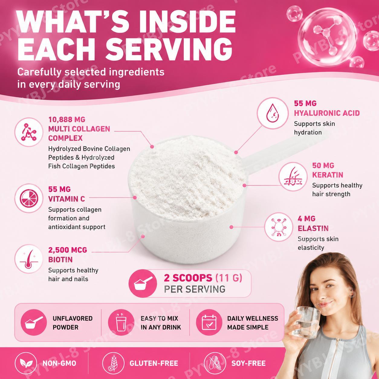 ソロツリー マルチコラーゲンペプチドパウダー（ビオチン、ビタ - Vitamin C Powder のレビューと価格