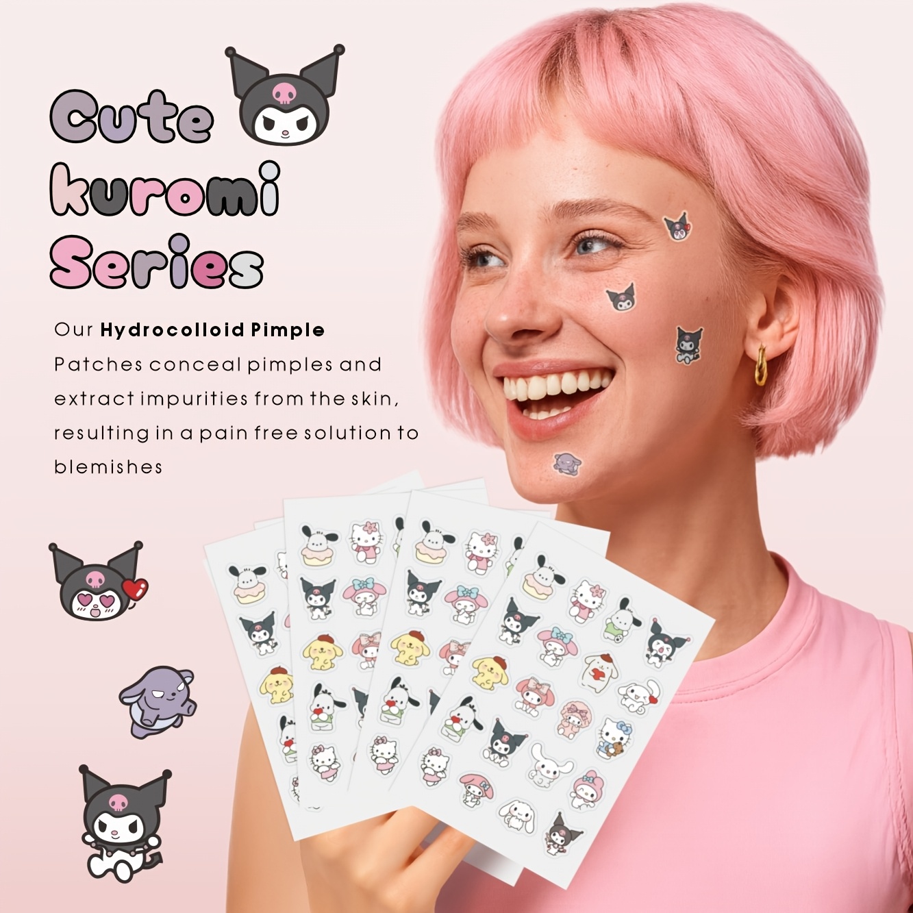 20/80個入り サンリオ ハローキティ 漫画柄 ハイドロコ - Hydrocolloid Acne Patch のレビューと価格
