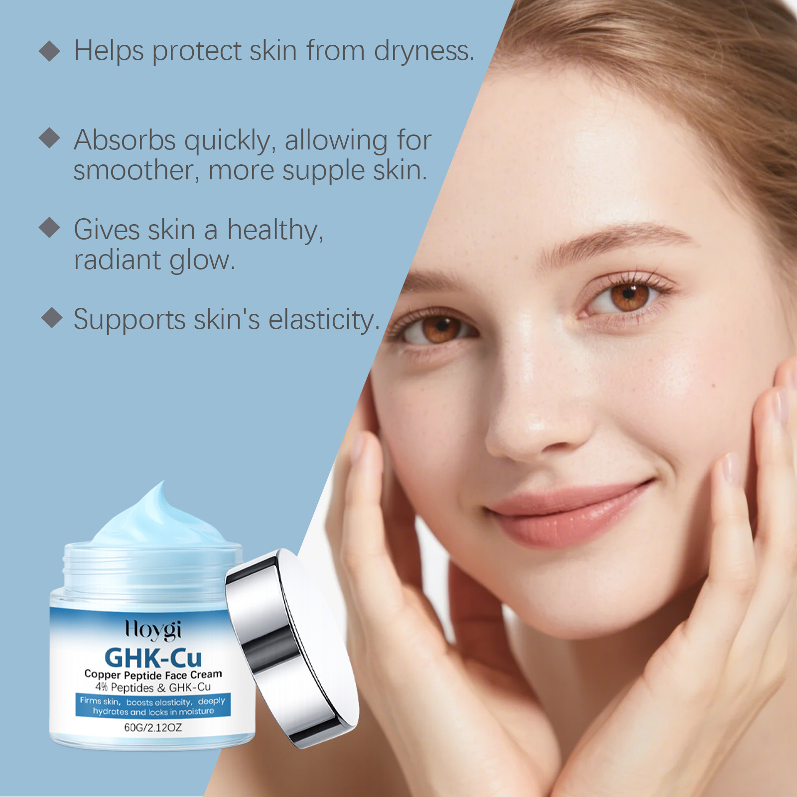 GHK-Cu銅ペプチドスキンケアアンチエイジングフェイスクリ - Skincare Glow のレビューと価格