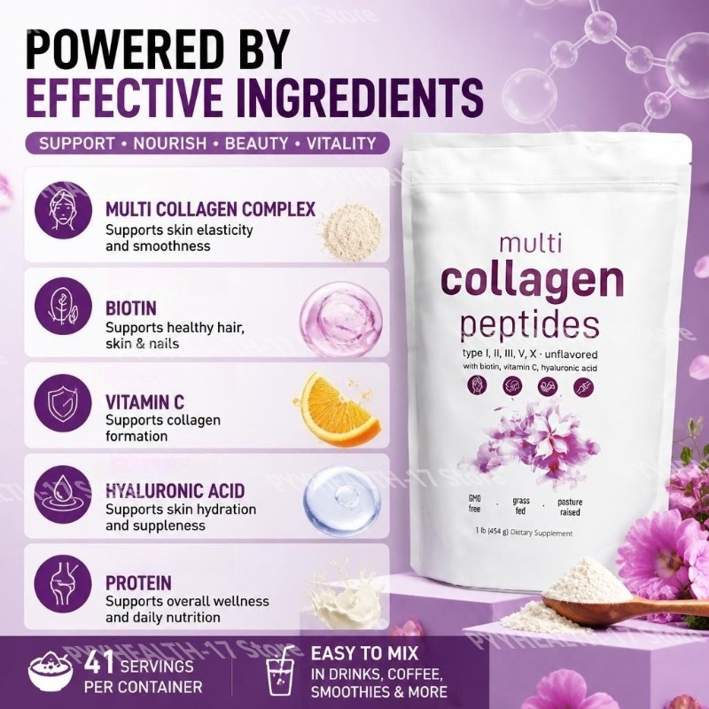 マルチコラーゲンペプチドパウダー（タイプI、II、III、V - Vitamin C Powder のレビューと価格