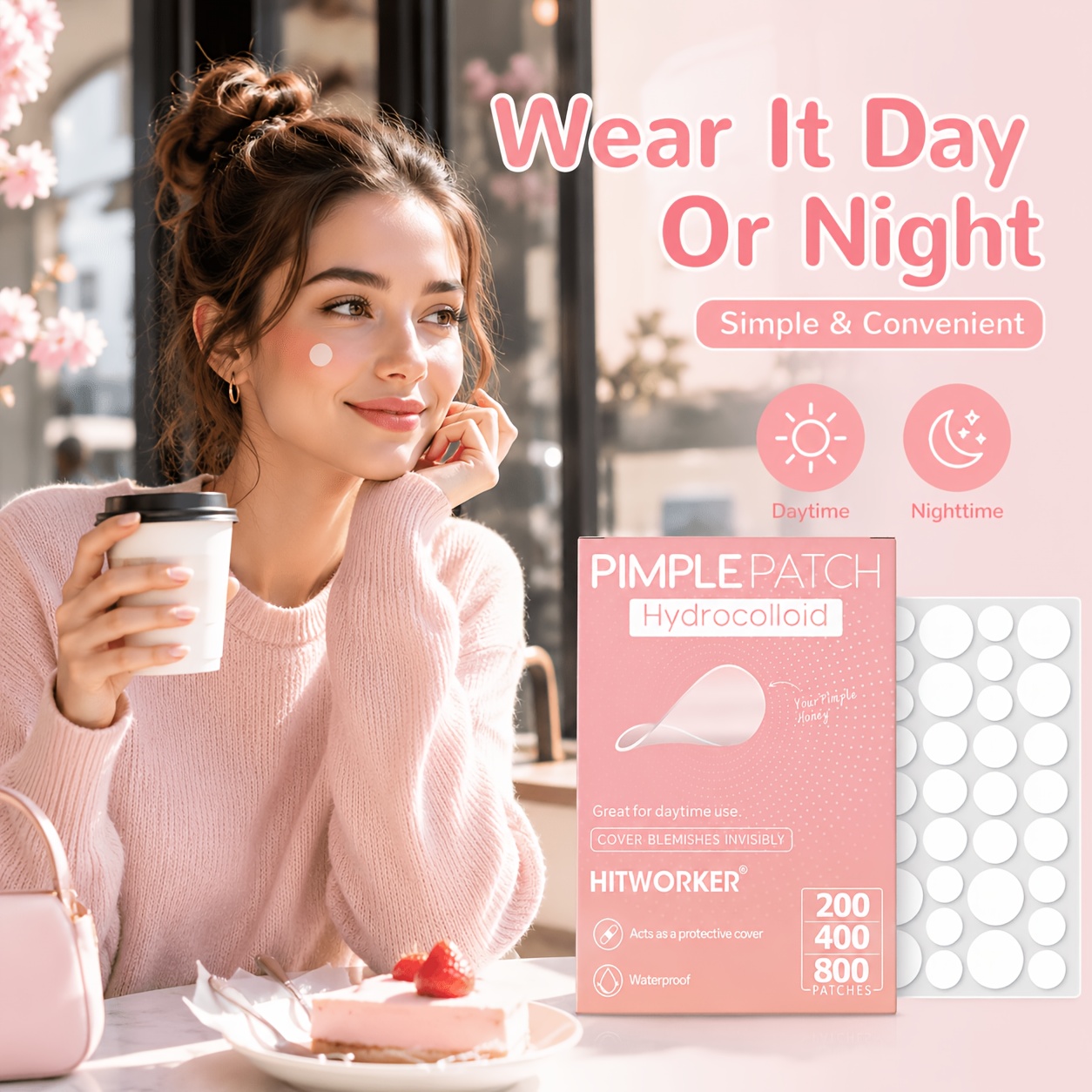 240/480/720枚入りハイドロコロイドニキビカバーパッ - Hydrocolloid Acne Patch のレビューと価格