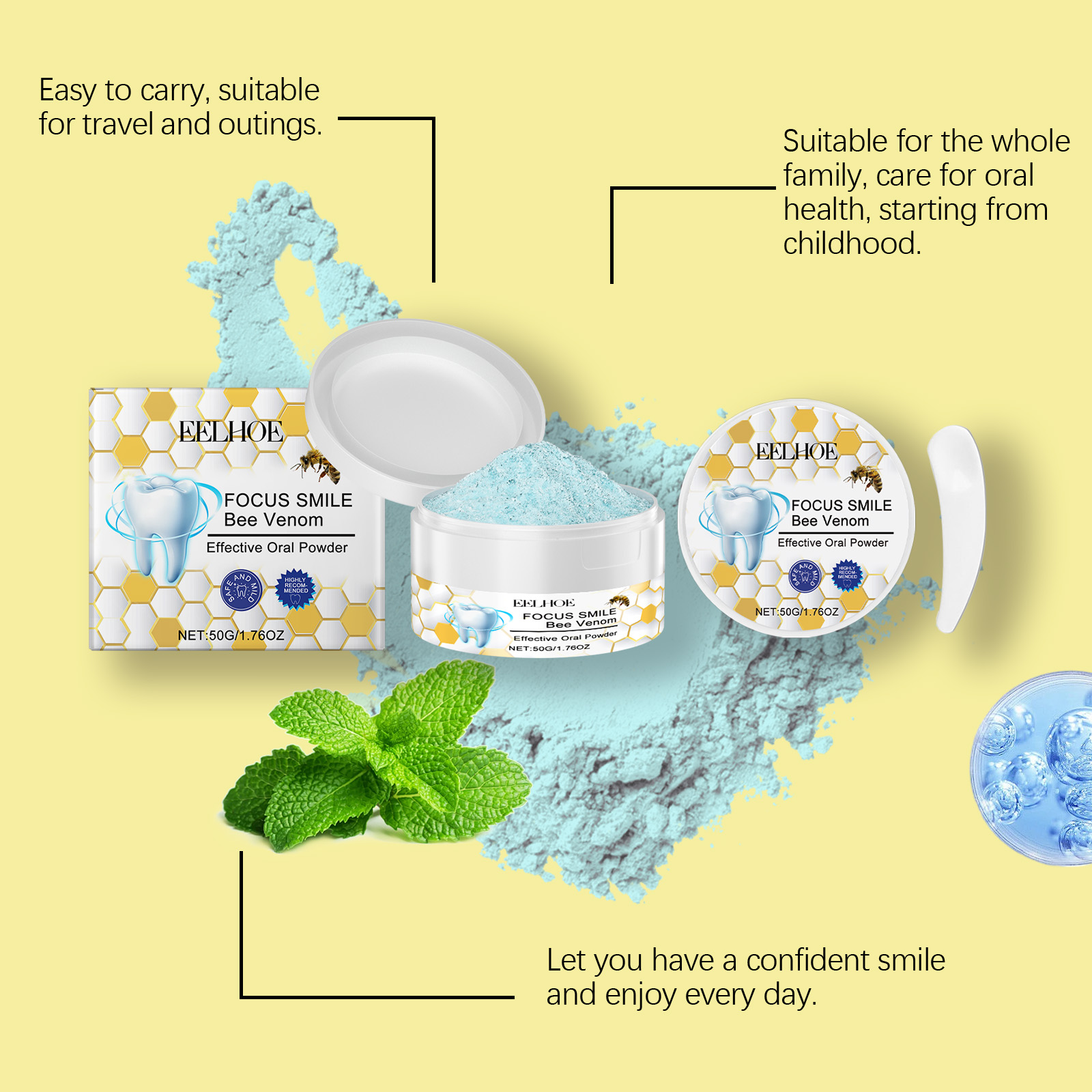 イールホー ビーベノム歯磨きパウダー ビタミンC配合 穏やか - Vitamin C Powder のレビューと価格