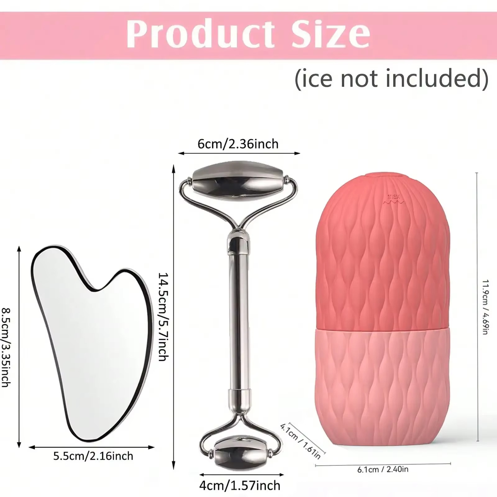 アイスローラー＆ステンレス製グアシャセット（顔、目、首用）美 - Skincare Glow のレビューと価格