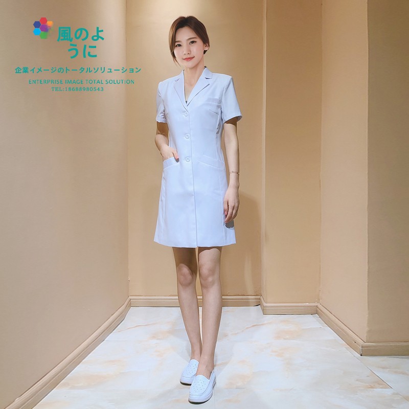韓国スタイル長袖女性ドクターコート美容院白白衣ナース制服スキ - Skincare Whitelab のレビューと価格