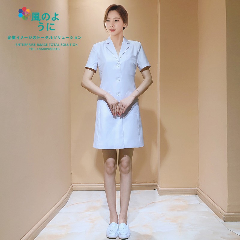 韓国スタイル長袖女性ドクターコート美容院白白衣ナース制服スキ - Skincare Whitelab のレビューと価格